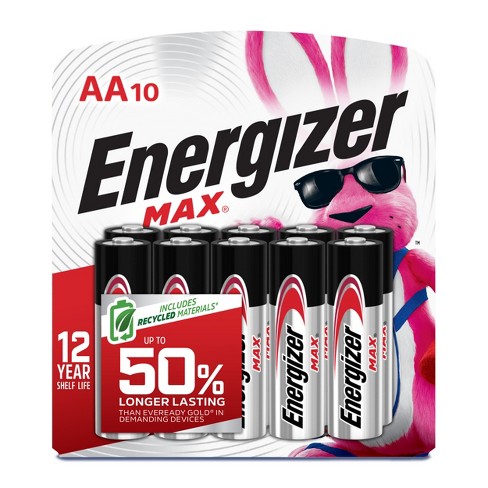  Energizer MAX Alkaline Batteries, AA, 2 Batteries/Pack : Health  & Household