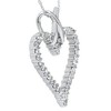 Pompeii3 1 1/10ct Diamond Heart Pendant Necklace in 14K White, Yellow or Rose Gold 1 1/4" - 2 of 4