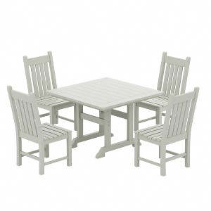 WestinTrends 5 Piece Outdoor Patio Dining Set Outdoor Square Table and Chair Set - 1 of 2