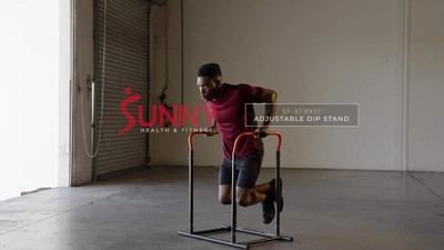 Sunny Health & Fitness Adjustable Multi-Use Dip Station Bar