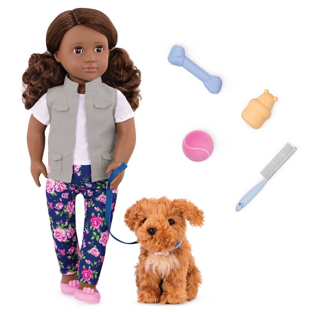 Photos - Doll Our Generation Dolls Our Generation Malia - 18"  & Pet Poodle Set 