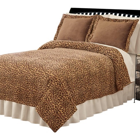 Collections Etc Leopard Plush Coverlet - image 1 of 3