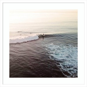 25" x 25" La Jolla Square by Rachel Dowd I Wood Framed Wall Art Print - Amanti Art: Giclee Ocean Scene, Hardwood Frame - 1 of 4