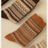 Anna-Kaci Women's 5-Pair Vintage Patterned Crew Socks Gift Set with Soft Knit Fabric US 5–9 - 3 of 4