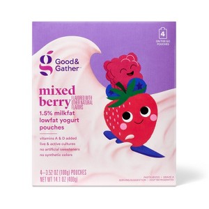 Kids' Mixed Berry Yogurt Cups - 3.5oz/4ct - Good & Gather™ - 1 of 4