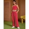 ATHLECHIC Women's Summer 2 Pieces Outfits Tracksuit Crop Camisole and Wide Leg Pants Lounge Sets - 3 of 4