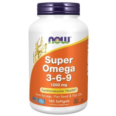 Super Omega 3-6-9 by Now Foods  -  180 Softgel