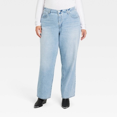 Women's Mid-rise 90's Baggy Jeans - Universal Thread™ Light Wash 17 Long :  Target