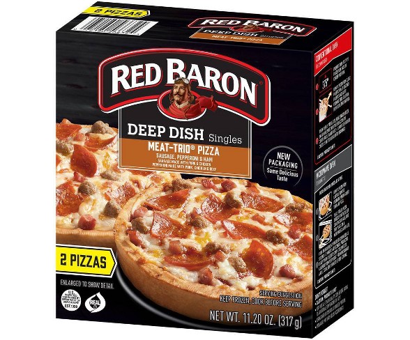 RED BARON® Singles Meat Trio Deep Dish Pizza