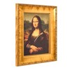 American Art Decor 18.5"x22.25" Ornate Framed Mona Lisa Canvas Print: Gold Frame, Vertical Wall Art - 2 of 4