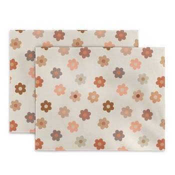 Pimpernel Flossy Placemats, Set of 4, Cork-Backed Board, Millennial Pink, Hard, Heat Resistant Mat, Wipeable Placemat,15.7 x 11.7 inch