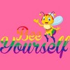 Adult Design By Humans Bee Yourself Rainbow Pride By AmusingDesignCo Racerback Tank Top - 2 of 2
