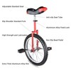 Yescom 18 In Wheel Outdoor Unicycle Skid-proof Tire Fitness Bicycle Balance Training for Adults Teenagers Kids, Red - 2 of 4
