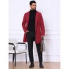 INSPIRE CHIC Men's Notched Lapel Single Breasted Winter Long Jacket Overcoat - 2 of 4