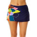 Anne Cole - Women's Drape Front Mid Rise Swim Skirt Bottom