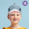 Big Dot of Happiness Shark Party Paper Crowns, Jawesome Shark Bite Headbands for Kids Summer Birthday Party, DIY Ocean Party Hat Favors, 16 Count - 2 of 4