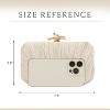 Clutch Purses for Women Evening Bag Pleated Clutch Bag with Chain for Wedding Party - 2 of 4