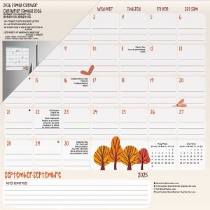 Trends International 2026 Family Bilingual French 12"x12" Family Calendar - 1 of 4