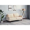 TiramisuBest Sleek Black Contemporary Loveseat, Modern Upholstered Sofa for Living Room or Bedroom - 2 of 4