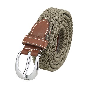 INSPIRE CHIC Women's Elastic Stretchy Braided Woven Alloy Buckle Casual Belt Width 1" - 1 of 4