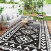 Outsunny Outdoor Patio Rug, Large Camping Carpet with Carrying Bag, Waterproof Plastic Straw, Reversible, Rhombus Patchwork - 2 of 4