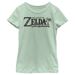 Girl's Nintendo Legend of Zelda Link's Awakening Switch Logo T-Shirt - 1 of 3