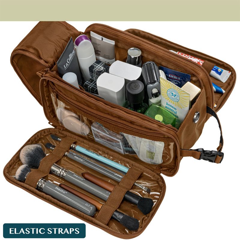 PAVILIA Toiletry Bag Women Men, Travel Toiletries Organizer Case, Essentials Shaving Dopp Kit, Cosmetic Make Up Accessories, 2 of 9
