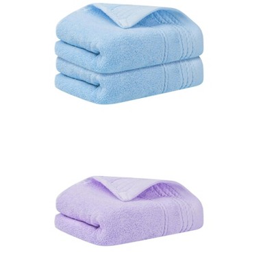 REGALWOVEN 3 Pack Solid Striped Soft Absorbent Bathroom Hand Towels for Hand, Face 14" x 30"