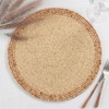 Saro Lifestyle Beaded Placemat, 14" Round, Natural (Set of 4) - image 4 of 4