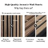 Wood Slat Wall Panel,Real Veneer MDF with PET Felt Backing,Sound-Absorbing Decorative Grille for Living Room, Studio, Piano Room - 2 of 4