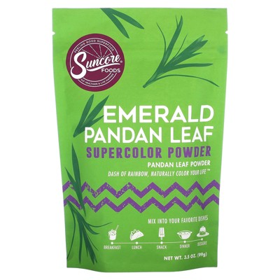Suncore Foods Emerald Pandan Leaf, Supercolor Powder, 3.5 oz (99 g)