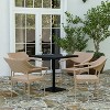 Merrick Lane Fade and Weather Resistant Modern PE Rattan Patio Dining Chair with Reinforced Steel Frame - 2 of 4