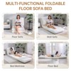 Hooseng Bean Bag Bed, Folding Sofa Bed for Adults with Washable Velvet Cover, 4 in 1 Convertible Floor Sofa Couch for Living Room Bedroom - 2 of 4