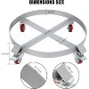 55 Gallon Drum Dolly Steel Barrel Dolly Cart 1000lbs with 4 Swivel Casters Wheel - 2 of 4