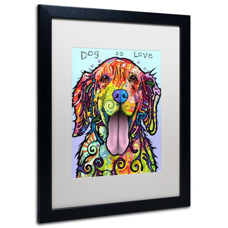 Trademark Fine Art -Dean Russo 'Dog Is Love' Matted Framed Art, 1 of 5