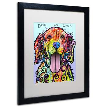 Trademark Fine Art -Dean Russo 'Dog Is Love' Matted Framed Art