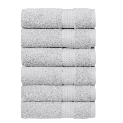 Linum Home Textiles 100% AEGEAN Long Staple Turkish Cotton STARLIGHT Terry Hand Towels (Set of 6)