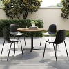 Pexfix Plastic Stackable Dining Chair  with Metal Legs Set of 4 - 2 of 4