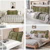 Hachikiko 2-in-1 Chenille Wedge Pillow Set - Handmade Backrest for Bed/Couch, Adjustable PP Cotton Fil - 3 of 4