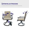 Swivel Dining Chairs Set of 2, Outdoor Swivel Breathable Textilene Patio Chairs for Front Porch, Backyard, and Deck - 2 of 4