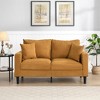 JUJABU 57" Modern High-Resilience Loveseat Sofa with Wooden Frame and Corduroy Upholstered, for Small Spaces - 3 of 4