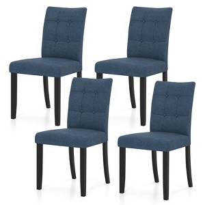 Tangkula 4PCS Tufted Dining Chairs Upholstered Kitchen Armless Side Chairs w/Padded Seat - 1 of 4