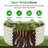 Aoodor Metal Raised Garden Bed - 42''(L) x 24''(W) x 17''(H) - Outdoor Garden Planter Box - Beige (Set of 2) - 4 of 4