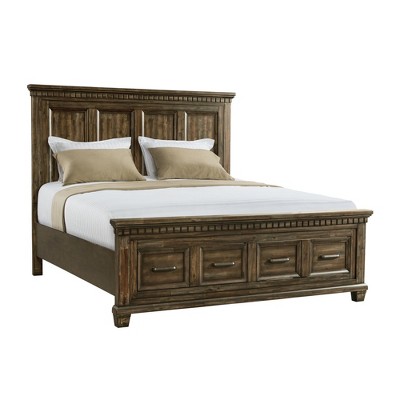 King Johnny 2 Drawer Storage Bed Smokey Walnut - Picket House ...