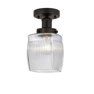Colton - 1 Light Semi-Flush Mount In Industrial Style-9.75 Inches Tall and 6 Inches Wide - 1 of 1