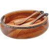 nambe Anvil Salad Bowl with Servers - 3 of 4