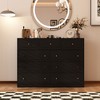 FUFU&GAGA Multifunctional Black Horizontal Dresser Extendable Large Capacity Organiser - 3 of 4