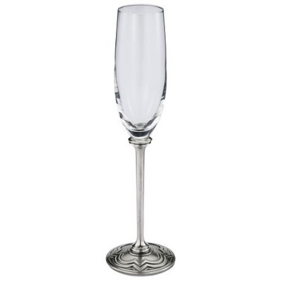 Royal Selangor Hand Finished Chateau Collection Pewter Cartouche Champagne Flute Gift