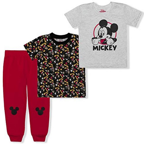 Disney Boy's Mickey Mouse 3 Piece Coordinates, Graphic Printed T-shirts ...