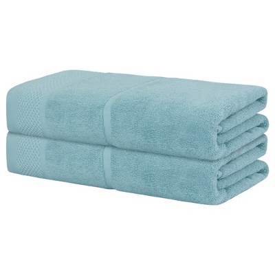 Unique Bargains Cotton Highly Absorbent Quick Drying Bath Towels for Bathroom 2 Packs